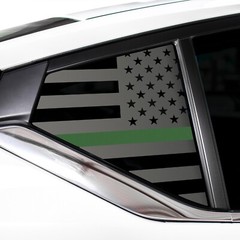Fits Nissan Altima 2019 – 2023 Quarter Window American Flag Vinyl Decal Sticker