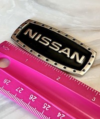 Licensed Nissan Aluminum Color Emblem Decal Auto Truck SUV Office Luggage- 2.5”