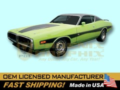 1973 1974 Dodge Charger Rallye Decals & Stripes Kit