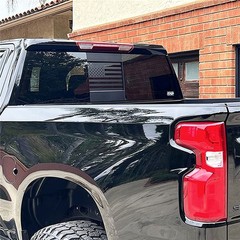 1x Back Middle Window American Flag Sticker For 2019-2022 Chevy Silverado Sierra