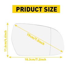 2/4X Mirror Glass Heated Backing Driver Left &Right Side for Audi A3 A4 A5 Quatt