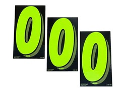 EZ Line Vinyl Decals for Cars 7.5 inches tall x 4 wide, Number 0