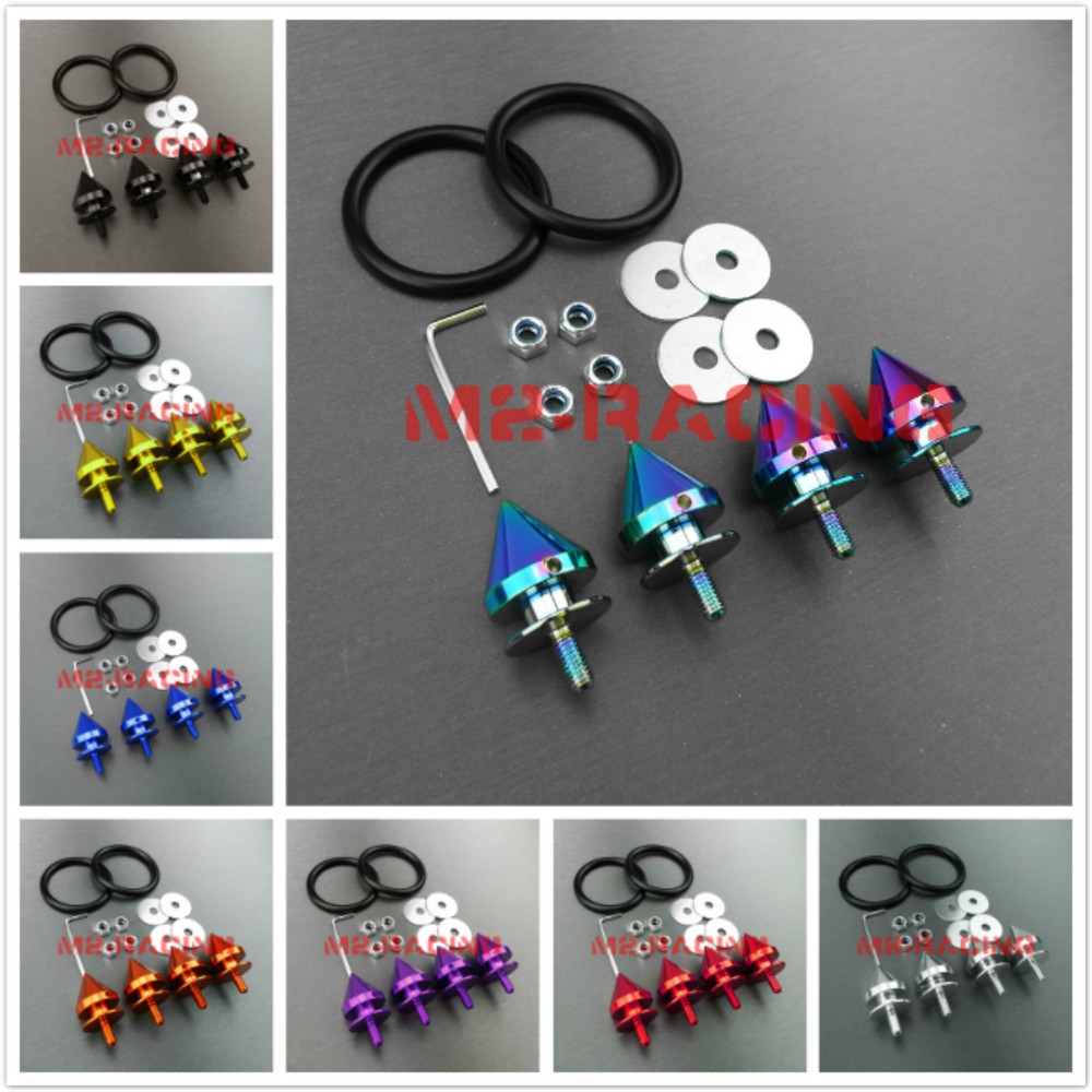 JDM Spike Quick Release Fasteners For Car Bumpers Trunk Fender Hatch Lids Kit