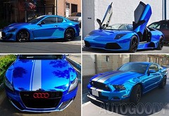 12″ x 60″ Blue Chrome Mirror Vinyl Film Wrap Sticker Decal Stretchable 1ft x 5ft