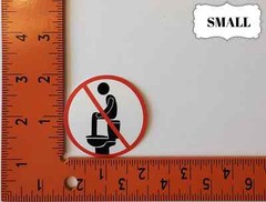 No Upper Deckers, Bathroom Humor Sticker, Toilet Sticker Decal, Funny Toilet