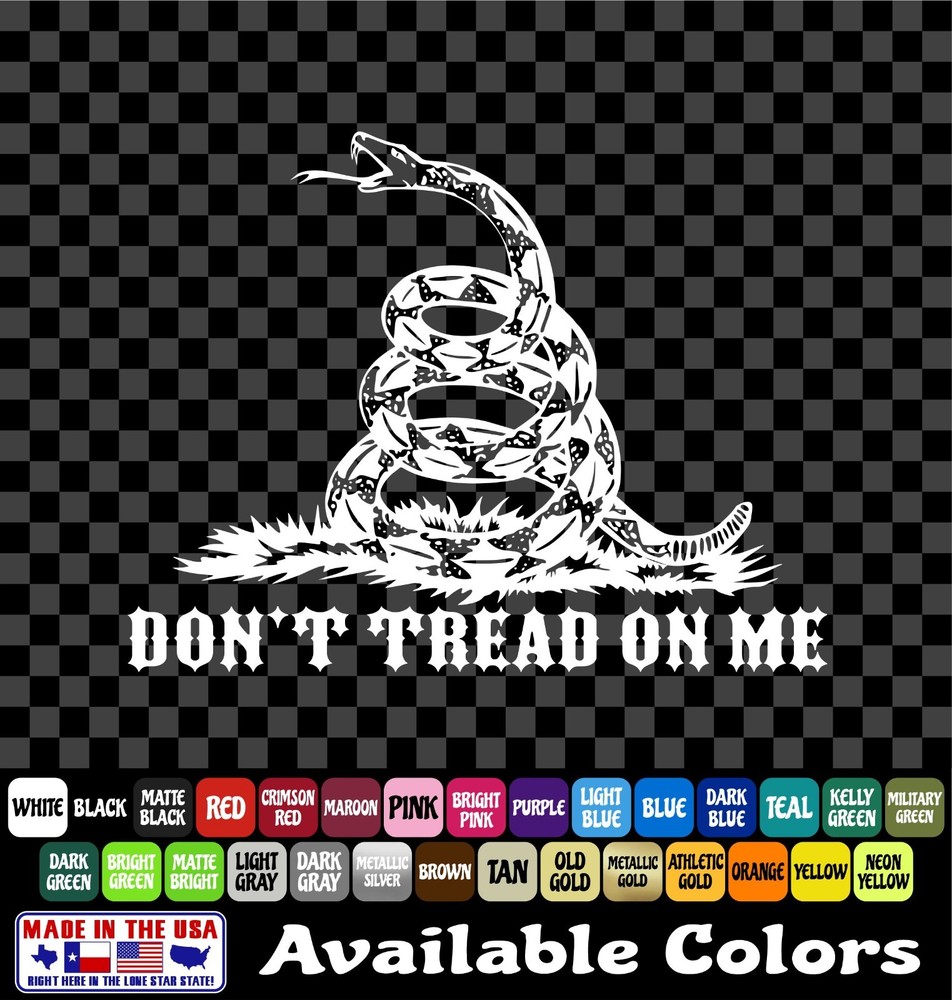 Don’t Tread Rattlesnake Decal 2A Rights Gadsden Flag 2nd Amendment Vinyl