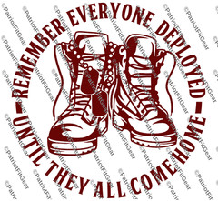 Remember Everyone Deployed,RED,Support Our Troops,,Military,Custom Vinyl Decal