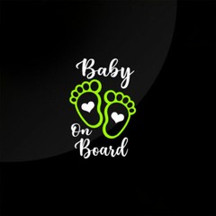 Baby on Board Cute Baby Feet w/Heart Die Cut 2 Colors Car Decal Sticker 7″(H) #3