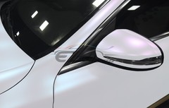 Galaxy Dust Matte Pearl White Blue Metallic Auto Sticker Decal Vinyl Wrap Sheet