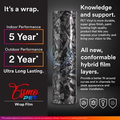 ESSMO PET Marble Forged Gloss Carbon Fiber Royal Purple Vehicle Vinyl Wrap Decal