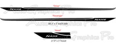 Sweep Hood Racing Vinyl Graphics Kit Decals Stripes fits 2012-2016 Chevy Sonic