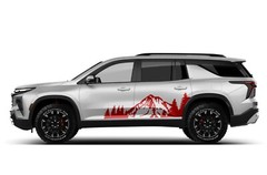 Mountains trees decal stickers graphic designs kit For Chevrolet Traverse Chevy