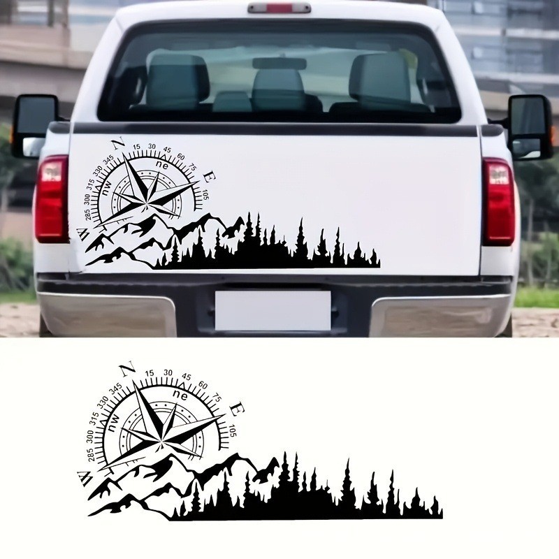 Car Mountain Compass Sticker Vinyl Decal for Pickup Truck & SUV Styling Sticker