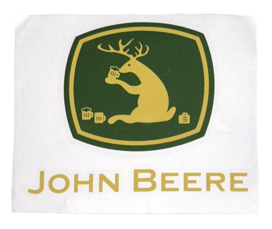 John Beere Deer Sticker, Decal, Logo, Vinyl, Emblem 5x6in (A-6)