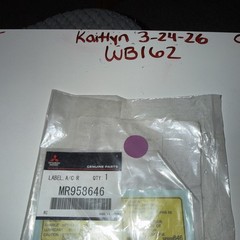 (1) Genuine Mitsubishi AC Label MR958646, Sold Individually
