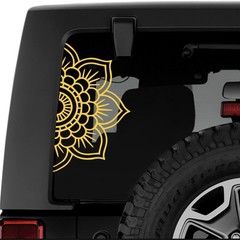 BOHO MANDALA FLORAL PEACE CAR WINDOW DECAL WATERPROOF VINYL DECAL STICKER