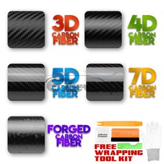 3D 4D 5D 7D Premium Matte Gloss Semi Black Carbon Fiber Vinyl Wrap Sticker