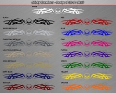 102-01 SKULL Windshield Decal Window Sticker Vinyl Graphic Tribal Skull Design