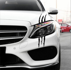One Pair Monster Claw Scratch Headlight Reflective Decal Sticker Auto Car Truck