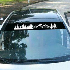 SUV Car Front Windshield Sunshade Decal Window Tree Mountain Sticker Waterproof