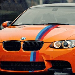 24″ BMW M-Sport POWER 3-Colored Stripes Racing Body Decal DIY Sticker Customize