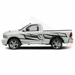 Splash Brush Side Doors Stripes Wrap Decal Sticker for Dodge Regular Cab 1500
