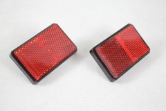 ATV Reflector Bolt On Red & Amber Rectangle Side Marker Universal Motorcycle x2