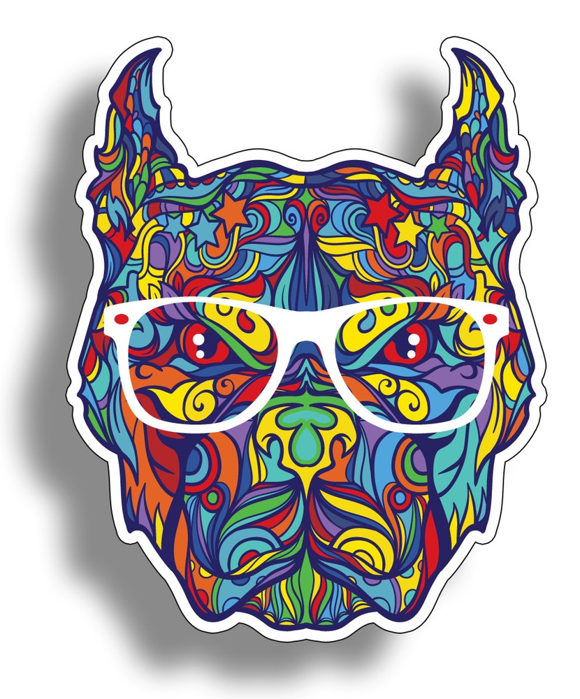 Graffiti Pitbull Sticker Dog K9 Cup Cooler Car Truck Pit Bull Bumper Decal Pet