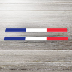 2PCS France Flag Thin Stripe Vinyl Germany Flag Decal Waterproof Fade Resist