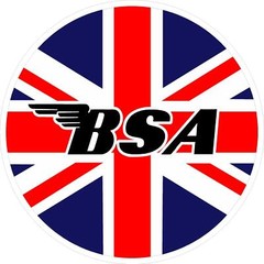 #G221 BSA Union Jack GB UK Decal Sticker Laminated A7 A10 British Small Arms