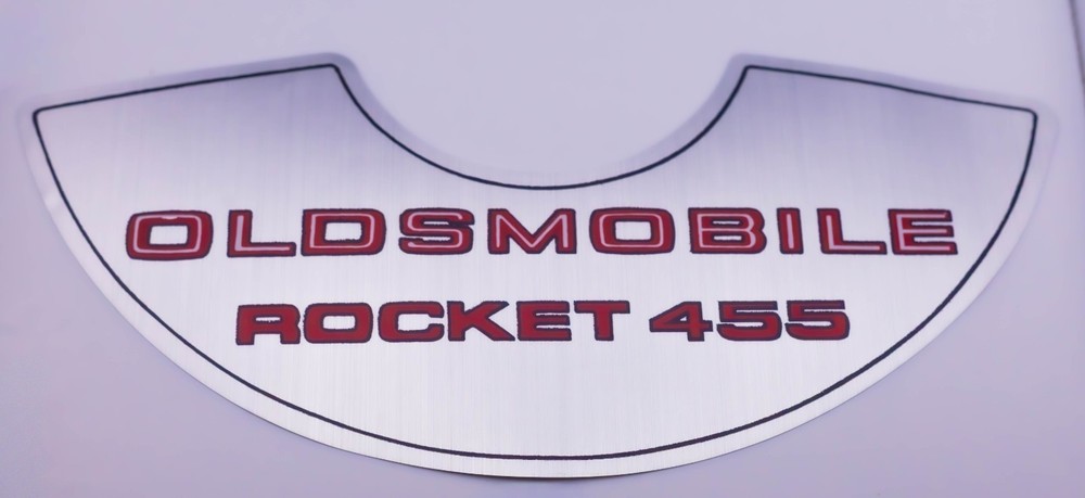 1969-1972 Oldsmobile Rocket 455 Air Cleaner Decal Small Restoration Sticker