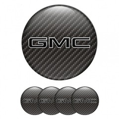 GMC Glossy Stickers 4pcs Decals Resin Badge Wheel Center Caps Logo Models Sizes