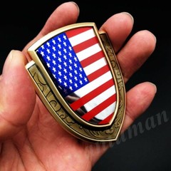 3D Metal USA American Flag Car Trunk Window Side Emblem Badge Decals Sticker
