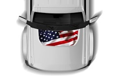 US American Flag Hood Decal Sticker Graphic Design kit for Ford Bronco 2021-2023