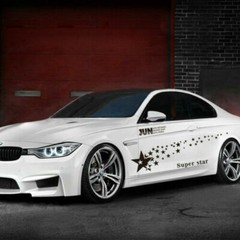 2pc Car Side Door Fender Skirt Star Stripes Racing Vinyl Decal Stickers Graphic