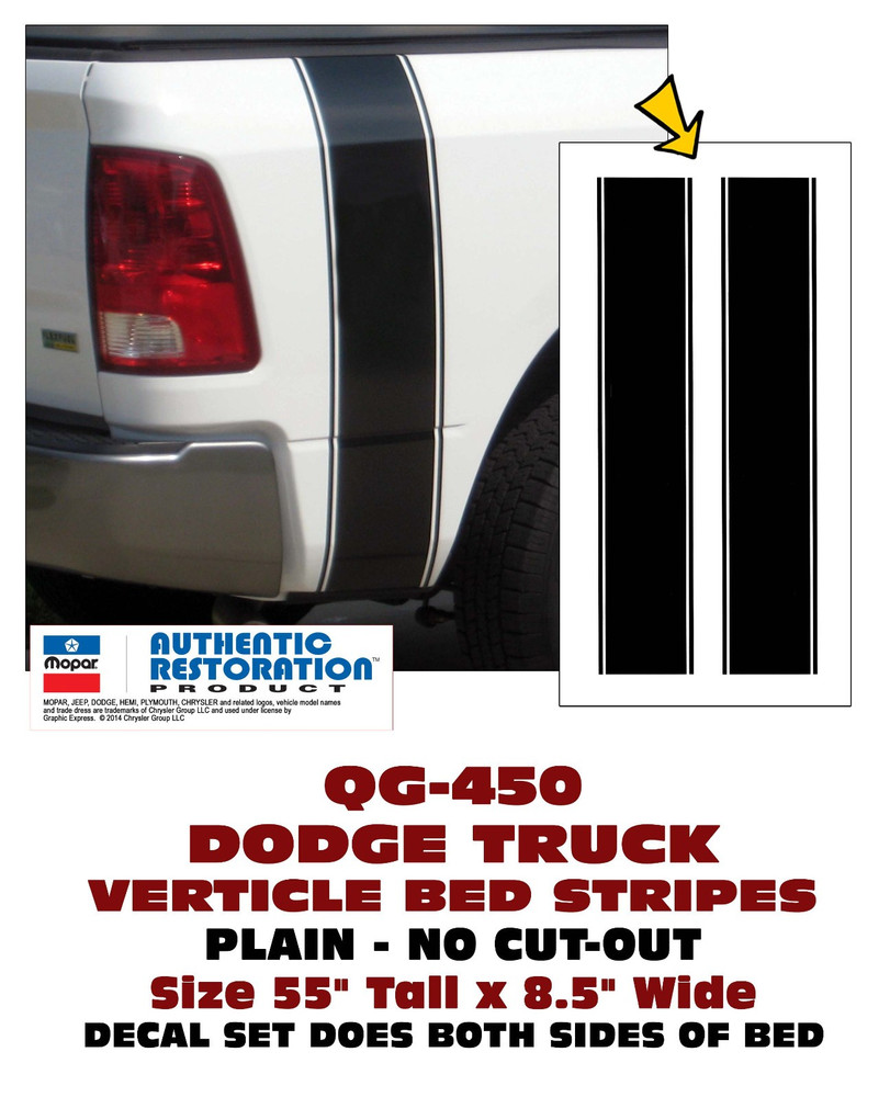 SP QG-450 DODGE VERTICAL BED STRIPE – PLAIN NO DESIGNATION – LICENSED
