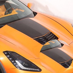 Car Front Hood Scoop Stinger Decal Vinyl For 2014-2019 Corvette C7 Stingray 1PCS