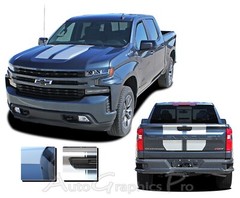 2019-2025 Chevy Silverado Hood Decals Racing Stripes BOW RALLY 3M Vinyl Graphics