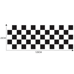 Car Hood Stripe Sticker Racing Checker Decal Vinyl Roof Bumper DIY Decoration