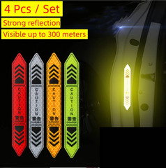 Set of 4 – Car Door Safety Reflective Warning Stickers – Universal Auto Decals