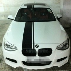 Car Stickers Dual Stripes 10” for 130i 120i Vinyl Hood Roof Rear Decals ZC699