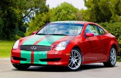 Matte Color Racing Stripes Vinyl Wrap Sticker For Infiniti G35 Stripe 10FT /20FT