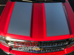 2014-2015 Fits Chevy Silverado Rally Hood Stripes Silverado 3M Decals Graphics