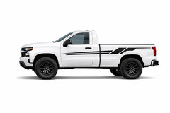 Sport Design Side Stripes Compatible With Chevy Silverado Premium Vinyl