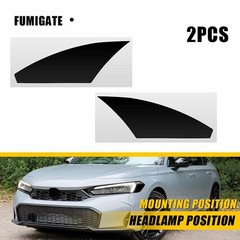 For 2022-2025 Honda Civic Headlight Side Marker Vinyl Overlay Tint Decals Black