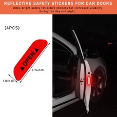 Universal Car Door Open Warning Reflective Safety Stickers