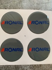3D print 4 x silicone sticker for hubcaps Ronal hub cap wheel emblem