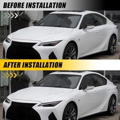 Chrome Delete Blackout Window Trims Vinyl LH RH For Lexus IS Sedan 14-2020 1-10
