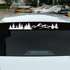 Car Front Windshield Sticker Banner Tree Mountain Graphic Vinyl Decal Decoration