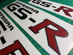 92-01 Integra GSR Decals Badge Emblem Set – BLACK – Type R GS JDM B18C1 DC DA DB